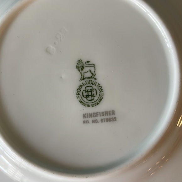 # Royal Doulton Art Deco set of 2 Kingfisher Tea Plates - Picture 4 of 5